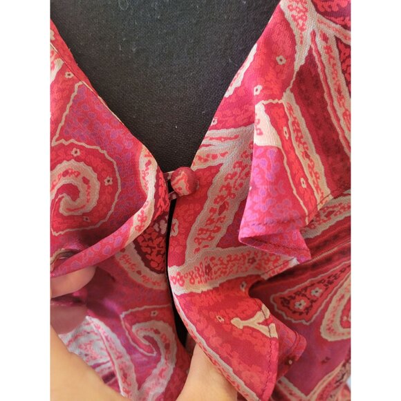 Victoria's Secret Pajama Ressort Set Coverup Red Paisley Size L Paisley Casual - Picture 4 of 12